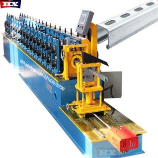 Strut channel roll forming machine