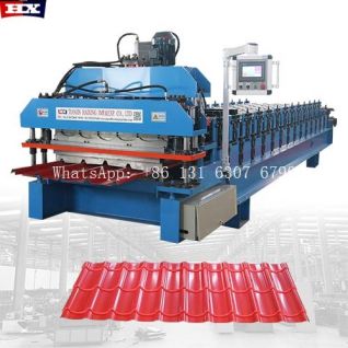 double deck roof tile making machine